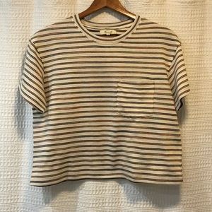 Cropped striped tee